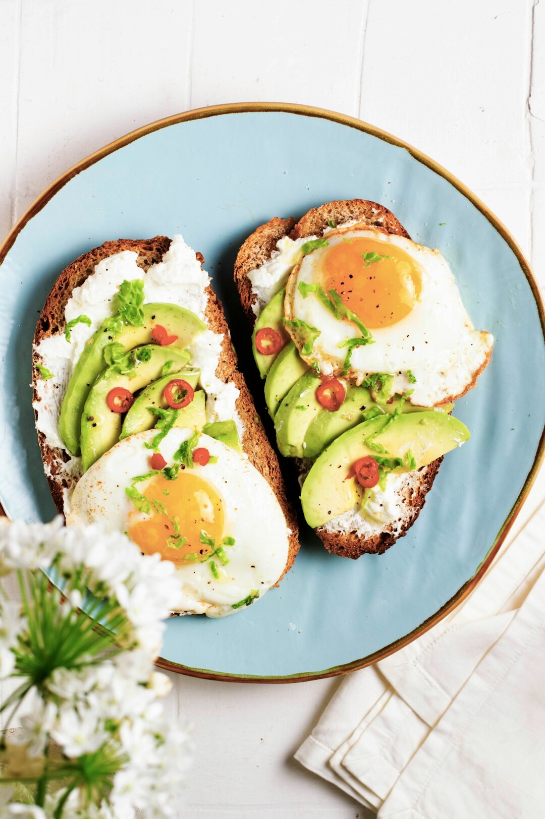 eggs and avocado toast